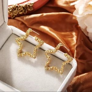 Gold Tone Star ⭐️ Earrings